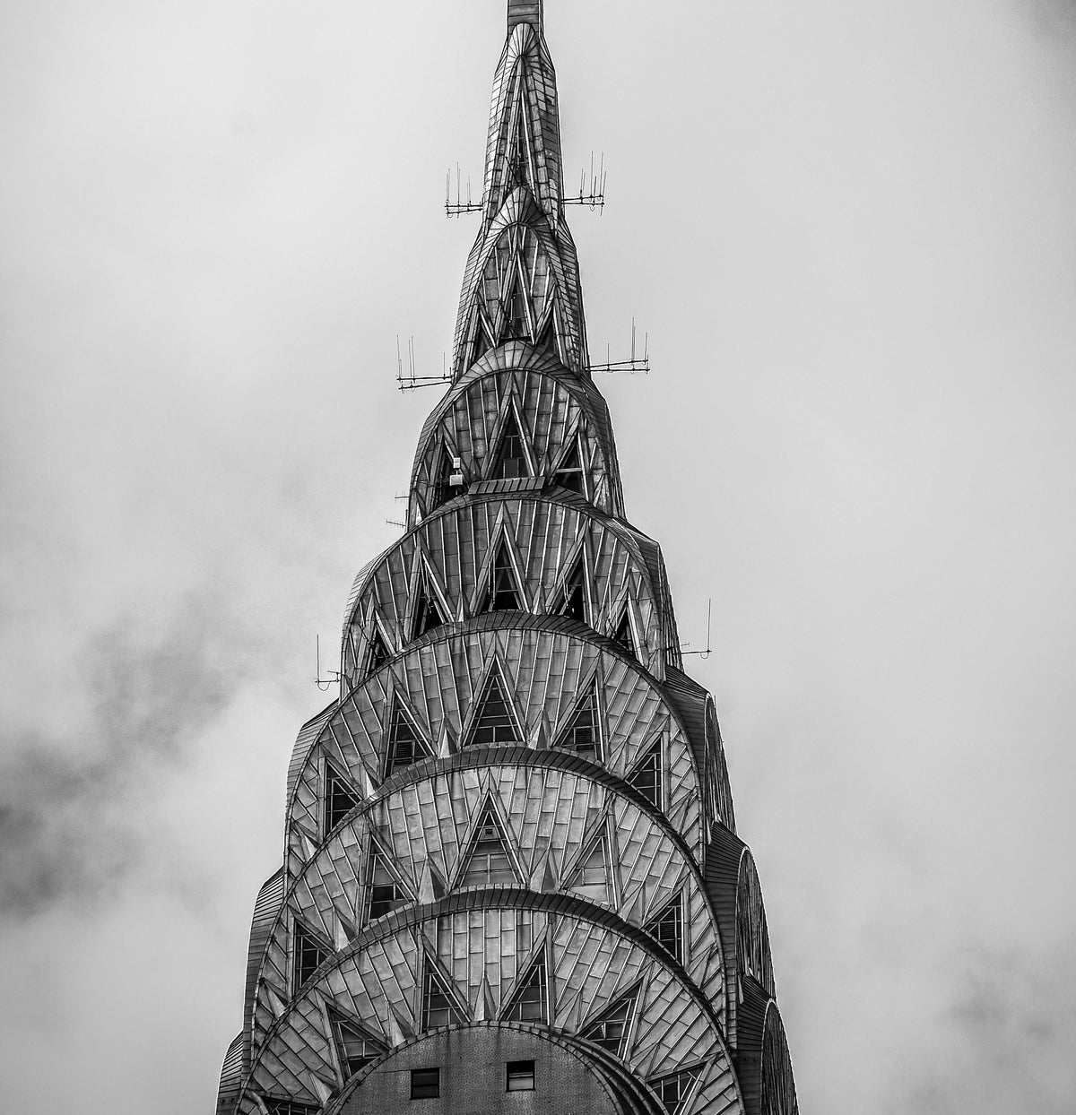 The steel crown of the Chrysler Building